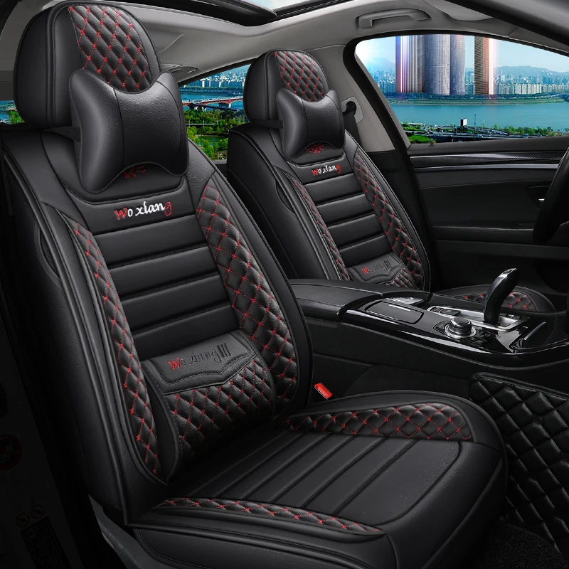 Universal Car Seat Cover Fixed Lumbar Skoda Superb 2 Audi A6 Q5 Q7 Mitsu... - $222.10+