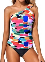 Tempt Me Two Piece Tankini Bathing Suit One Shoulder Tob &amp; Bottom  S (US... - $20.00