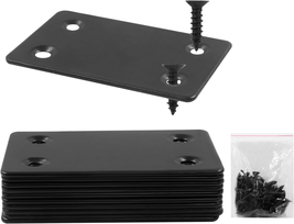24Pcs Black Flat Mending Plates 2.4&quot;x1.5&quot; Stainless Steel Brackets w/ Sc... - $328.26 MXN