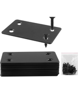 24Pcs Black Flat Mending Plates 2.4&quot;x1.5&quot; Stainless Steel Brackets w/ Sc... - $328.53 MXN
