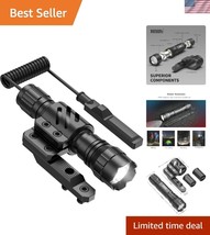 Compact 1200 Lumen Tactical Flashlight with Mount &amp; Multiple Switch Options - $840.68 MXN