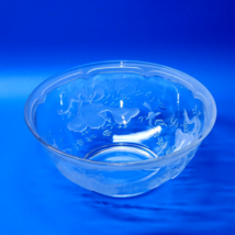 Beautiful FROSTED GLASS 11&quot; Duck Goose Apple Serving Mixing Bowl - Unkno... - $34.29