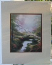 VINTAGE Thomas Kinkade Unframed Print Embossed Matte 2000 End of a Perfect Day - £11.20 GBP