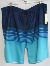 Burnside Blue Turquoise Stripe Size 2XL 1 Front Pocket #8502 - £8.63 GBP