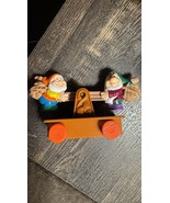 Disney Seven Dwarfs on mining car toy, Grumpy &amp; Happy, 5&quot; long, characte... - €4,32 EUR