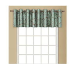 United Window Valance Set Of Three 54&#39;&#39; x 18&#39;&#39; Circle Pattern With Grommets - £31.63 GBP