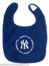 New York Yankees MLB Blue Embroidered Logo Bib Boys Baby Infant Toddler ... - $11.99