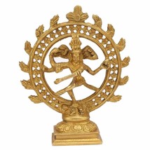 Handmade Lord Shiva Nataraja Statue Dancing Natraj Brass Decorative Sculpture - £23.49 GBP