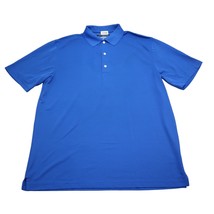 Greg Norman Shirt Mens Large L Blue Polo Golf Stretch Lightweight Performance - £13.92 GBP