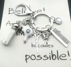 Limited!!Hairdresser/Stylist Jewel  Cute Keychain ClipUnique Beauty Gift!! - $8.00