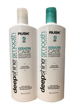 Rusk Deep Shine Smooth Keratin Care Shampoo &amp; Conditioner 12 oz. Set - £15.52 GBP