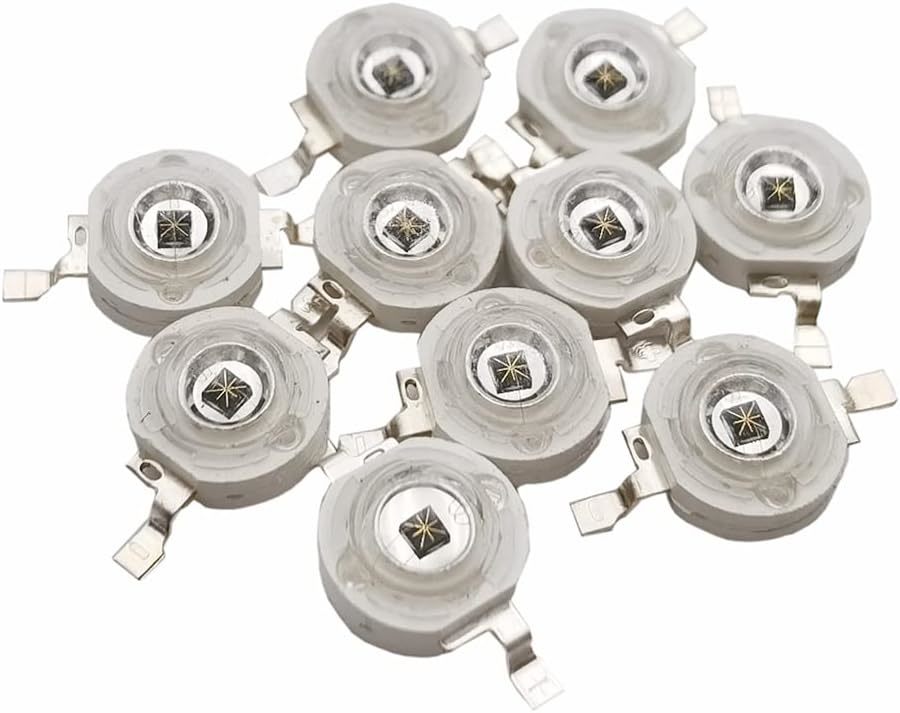 10 Pcs High Power Led Chip 3W Infrared (Ir 940Nm / 400Ma - 500Ma / Dc 1.... - $34.95