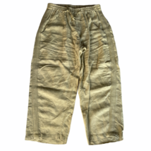 Vivien Ramsay Capris Cargo Pants Womens XL Light Green Elastic Waist Dra... - $149.59