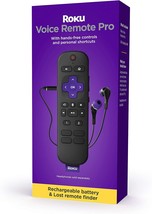 Roku Voice Remote Pro | Rechargeable voice remote with TV controls, lost remote  - £43.91 GBP