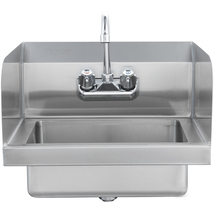 VEVOR 17&quot;x13&quot; Commercial Hand Sink, Faucet and Side Splash, Stainless Steel - €94,54 EUR