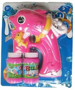 LIGHT UP PINK DOLPHIN FISH BUBBLE GUN W SOUND toy bottle bubbles maker m... - $12.95 CAD