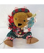 Christmas Avon Teddy Bear Fiber Optic Lighted Tree Color Changing 11&quot; Si... - $20.78