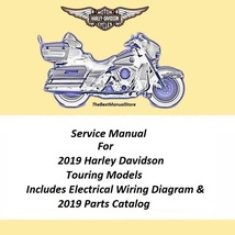 2019 Harley Davidson Touring Models Service Manual &amp; 2019 Parts Catalog - $25.95