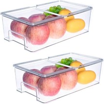 2-REFRIGERATOR Organizers With Lids New - £23.21 GBP