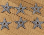 6 Cast Iron Stars Washers Texas Lone Star Ranch 3&quot; *WITH DEFECTS** PRICE... - £11.98 GBP