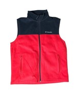 Columbia Sportswear Men’s Size Large Full Zip Fleece Red &amp; Black Vest - $22.72