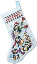 Janlynn Stocking Counted Cross Stitch Kit 18 Long-Penguin Joy (14 Count)... - $67.49