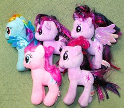 Ty My Little Pony Lot B EAN Ie Babies Plush Rainbow Dash Pinkie Pie Twilight - £12.45 GBP