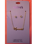 Claire&#39;s Tween Girls Gold Zodiac Sign Aquarius Necklace, Lobster Clasp - $236.72 MXN