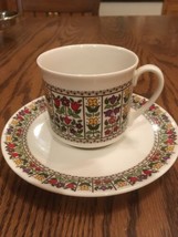 ROYAL DOULTON FIRE GLOW TC 1080 TEA CUP AND SAUCER - $242.71 MXN