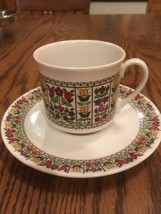 ROYAL DOULTON FIRE GLOW TC 1080 TEA CUP AND SAUCER - $12.75