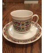 ROYAL DOULTON FIRE GLOW TC 1080 TEA CUP AND SAUCER - $241.67 MXN