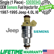 #53030343 x1 Genuine Siemens Fuel Injector For 1987-1990 Jeep Wagoneer 4.0L I6 - £29.95 GBP