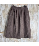 Vintage Pliers Women&#39;s Brown&#39;s Lined Wool Midi Straight Skirt (28&quot; Waist) - $278.11 MXN