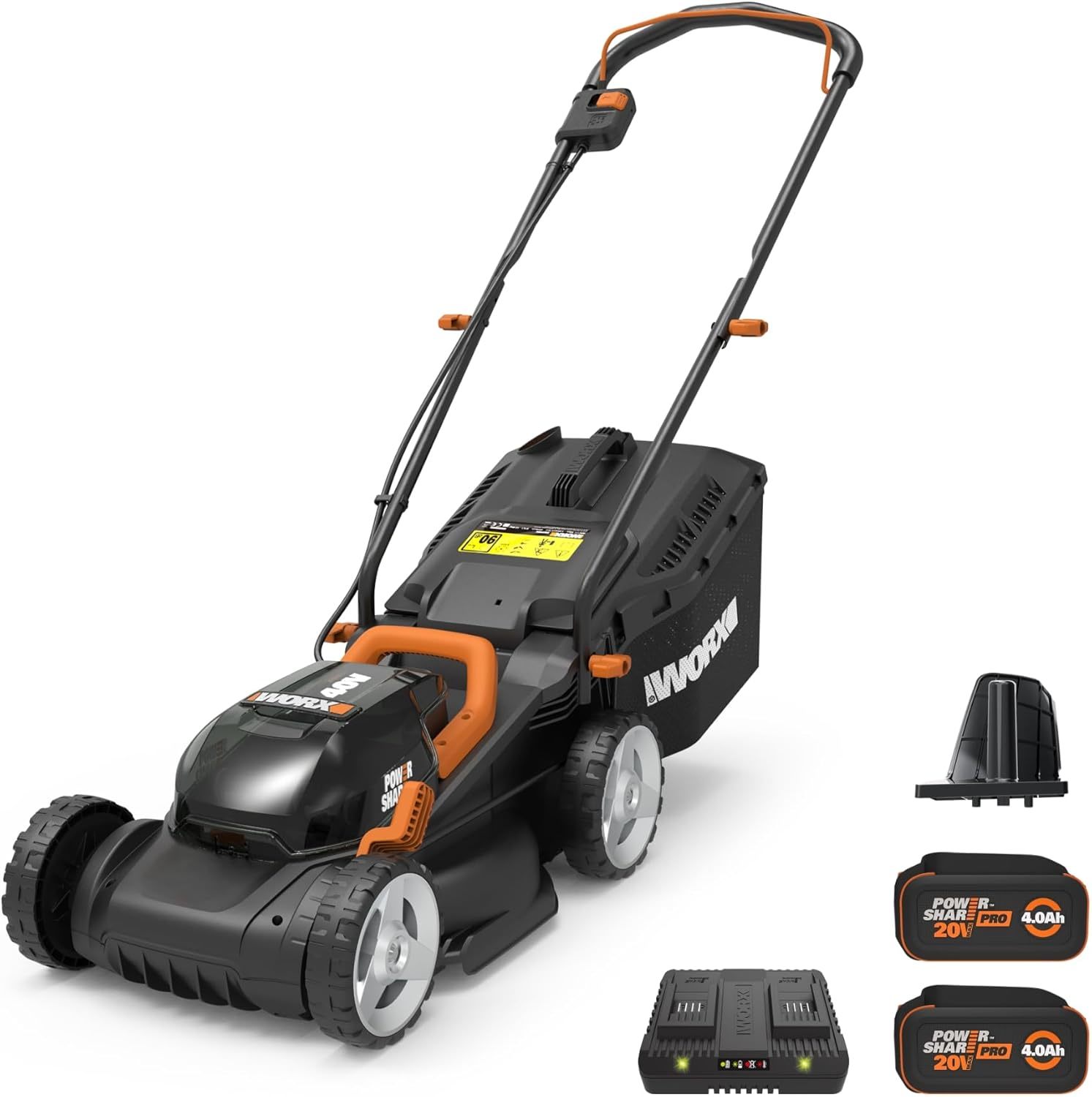 WORX 40V 14&quot; Cordless Lawn Mower for Small Yards, 2-in-1 Black and Orange  - $498.18
