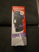 Hinged Knee Brace, Mueller, Self-Adjusting, Unisex, One size Fits All, Black New - $21.32