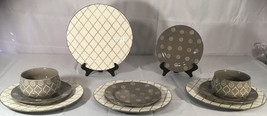 9 piece set of Baum Brothers Moroccan Dinner and Salad Plates and Bowls - $98.95