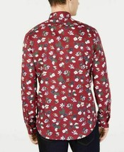 $198 Michael Kors Men&#39;s Slim-Fit Floral Shirt, Color: RASPBERRY, Size:Small - £25.69 GBP