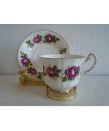 Vintage Royal Vale Tea Cup &amp; Saucer Rose &amp; Gold Trim Excellent Cond Ship... - $20.32 CAD