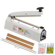 VEVOR Impulse Sealer 8 inch, Manual Heat Sealing Machine with Adjustable Heatin - £42.62 GBP