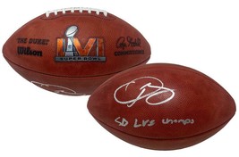 ODELL BECKHAM Jr Autographed &quot;SB LVI Champs&quot; Rams Official Football FANA... - $461.44
