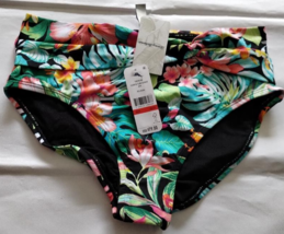 Tommy Bahama Black Fleur De Flora Hi Waist Bottom Size XS/TP - $9.07