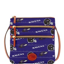 Baltimore Ravens Dooney &amp; Bourke Women&#39;s Team Color North/South Triple Zip Purse - £84.63 GBP