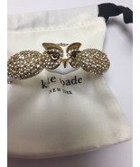 KATE SPADE 12K Gold Plated Star Bright Owl Hinge Bangle Bracelet w/KS Du... - £61.35 GBP