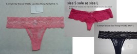 b.tempt&#39;d by Wacoal 970182 978182 976282 Lace Kiss Thong Panty Pink Navy Rose L - £7.89 GBP