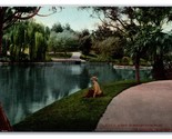 Scene In Hollenbeck Park Los Angeles California CA UNP DB Postcard P21 - $3.51
