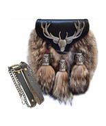 Scottish Kilt Semi Dress Sporran Semi Stag Sporran Antique Unique Stag.4... - €117,69 EUR