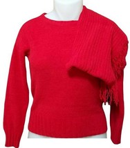 CHARTER CLUB Women Petite Textured With Detachable Scarf Jewel Neck Sweater (PS) - £16.06 GBP