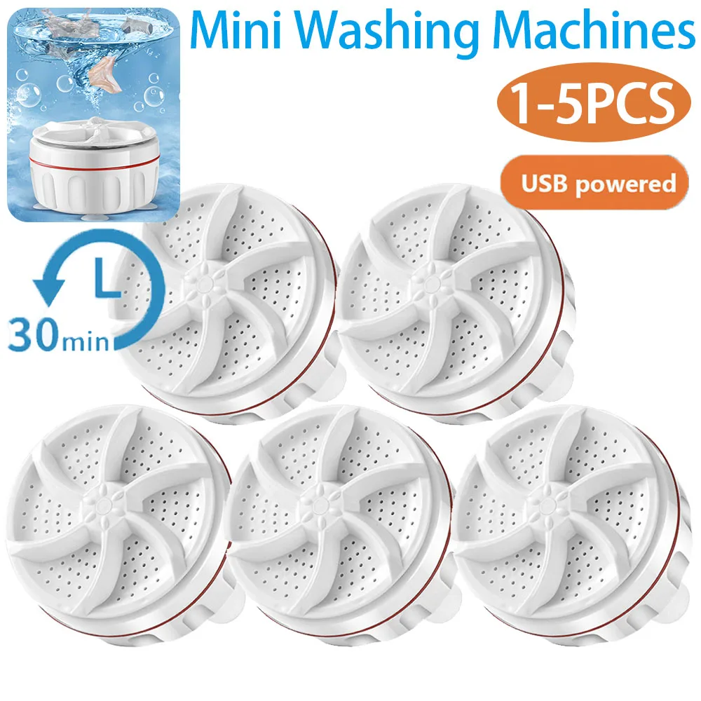 1-5pcs Ultrasonic Turbo Washing Machine Laundry Portable Travel Washer Air - $15.31+