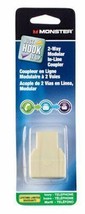 Monster Cable In-Line Coupler Modular 4 Conductor Ivory Carded - $14.85