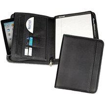 Samsill 70820 Professional Zippered Pad Holder Pockets/Slots Writing Pad Black - £30.90 GBP